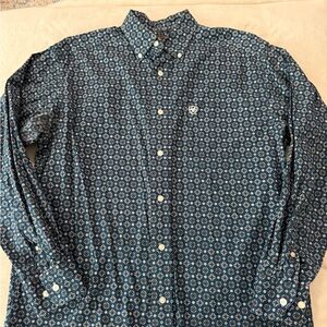 Ariat Men's Stretch Pattern Long Sleeve Shirt Size Medium E46